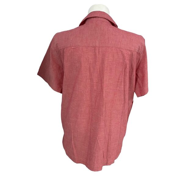 Bobbie Brooks Shirt Womens Size 20W Red 2X Embroidered Floral Work Office Casual - Picture 3 of 16